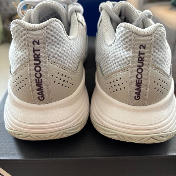 NIB | Adidas Gamecourt 2.0 One Aurora Met Core White Tennis Shoes Size 7.5 - Picture 6 of 7